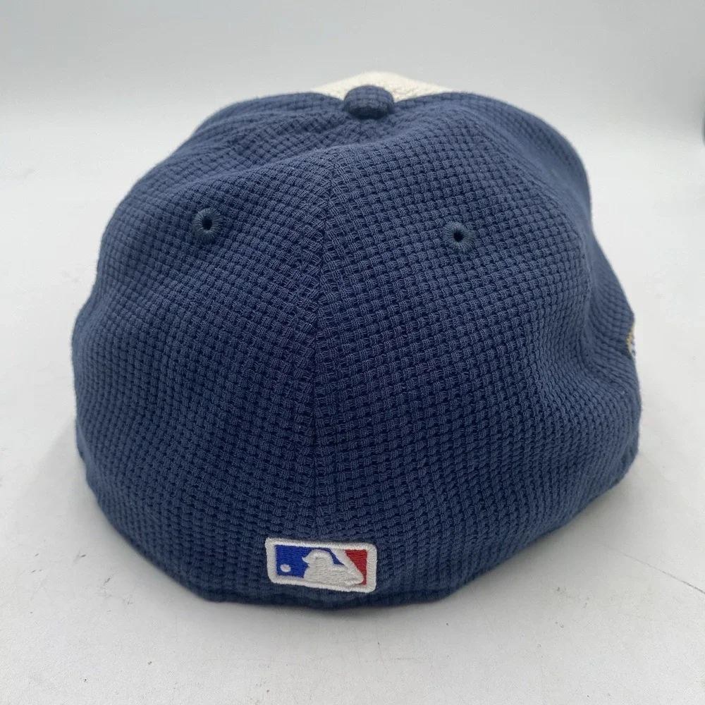 Chicago‎ Cubs Hat New Era 59fifty Fitted Size 7 3/4 Blue White Cleaned Flag VGC
